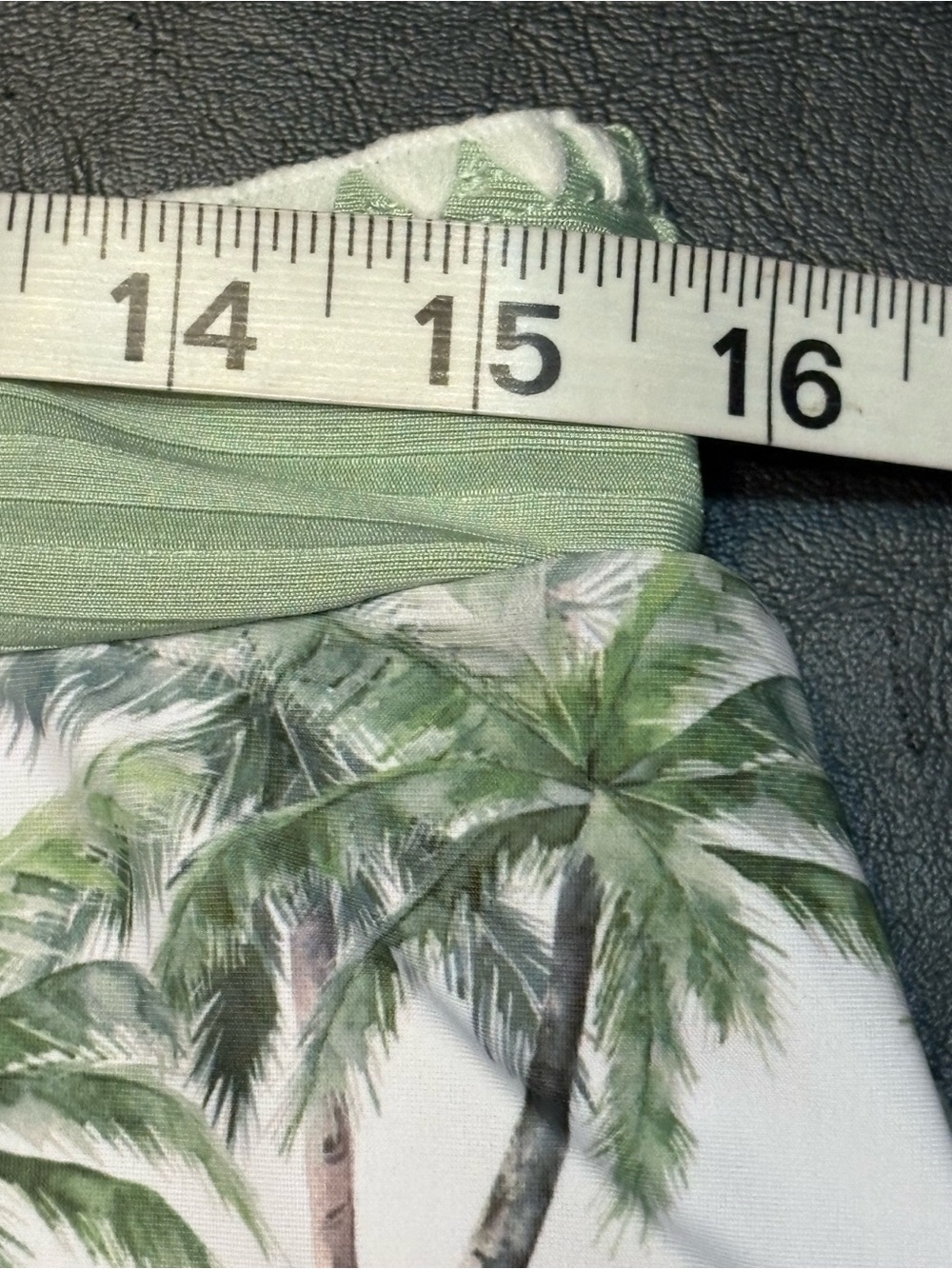 Modlily Wrap Mid Waisted Tropical Plants Print Sage Green Tankini Set size L NWT - Picture 7 of 16